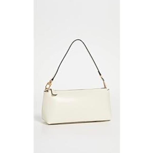 STAUD Kaia Cream Leather Shoulder Bag - - Picture 2 of 9